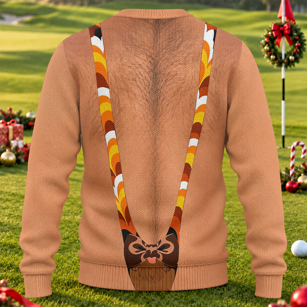 Funny Turkey Suspenders Ugly Christmas Sweater, Ugly Sweater Party, Golf Lover Gifts