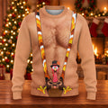 Funny Turkey Suspenders Ugly Christmas Sweater, Ugly Sweater Party, Golf Lover Gifts