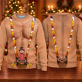 Funny Turkey Suspenders Ugly Christmas Sweater, Ugly Sweater Party, Golf Lover Gifts