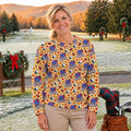 Yellow Football Leaves Ugly Christmas Sweater, Ugly Sweater Party, Funny Xmas Gift