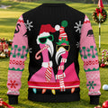 Pink Flamingo Santa Hat Ugly Christmas Sweater, Golf Lover Gifts, Christmas Golf Gift