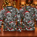 Screaming Santa Faces Golf Ugly Christmas Sweater, Funny Xmas Gift, Christmas Gifts