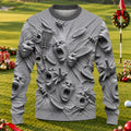 Screaming Faces Disc Golf Ugly Christmas Sweater, Ugly Sweater Party, Funny Xmas Gift
