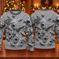 Screaming Faces Disc Golf Ugly Christmas Sweater, Ugly Sweater Party, Funny Xmas Gift