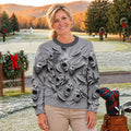 Screaming Faces Disc Golf Ugly Christmas Sweater, Ugly Sweater Party, Funny Xmas Gift
