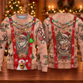 Santa Suspenders Tattoo Ugly Christmas Sweater, Golf Lover Gifts, Christmas Gifts