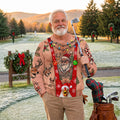 Santa Suspenders Tattoo Ugly Christmas Sweater, Golf Lover Gifts, Christmas Gifts