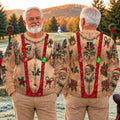 Santa Skull Hairy Chest Ugly Christmas Sweater, Ugly Sweater Party, Funny Xmas Gift