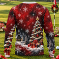 Tuxedo Tree Snowflakes Ugly Christmas Sweater, Funny Xmas Gift, Holiday Party Sweater