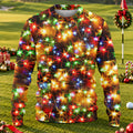 Golden Sparkling Lights Ugly Christmas Sweater, Christmas Golf Gift, Golf Lover Gifts