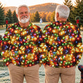 Golden Sparkling Lights Ugly Christmas Sweater, Christmas Golf Gift, Golf Lover Gifts