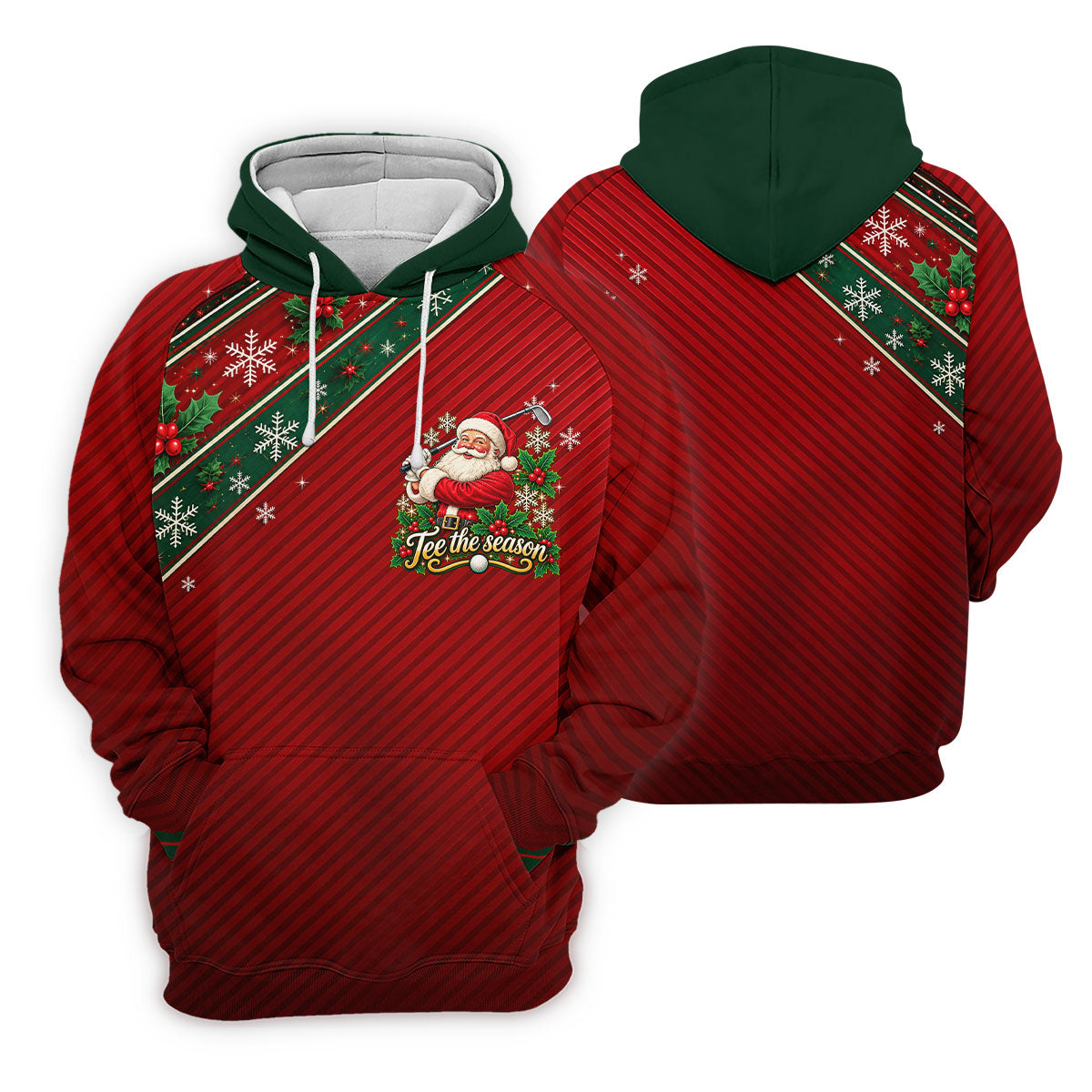 Christmas Tee The Season Santa Golf Shirt, Mens Golf Apparel, Golf Gifts For Men
