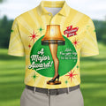Christmas Leg Lamp Major Award Golf Shirt, Mens Golf Shirts, Funny Mens Golf Shirts