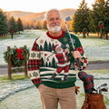 Patchwork Santa Golf Ugly Christmas Sweater - view 3