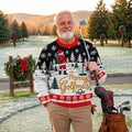 Black Merry Golfmas Ugly Christmas Sweater - view 3