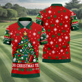 Oh Christmas Tee Golf Tree Golf Shirt, Mens Golf Apparel, Mens Holiday Golf Shirts