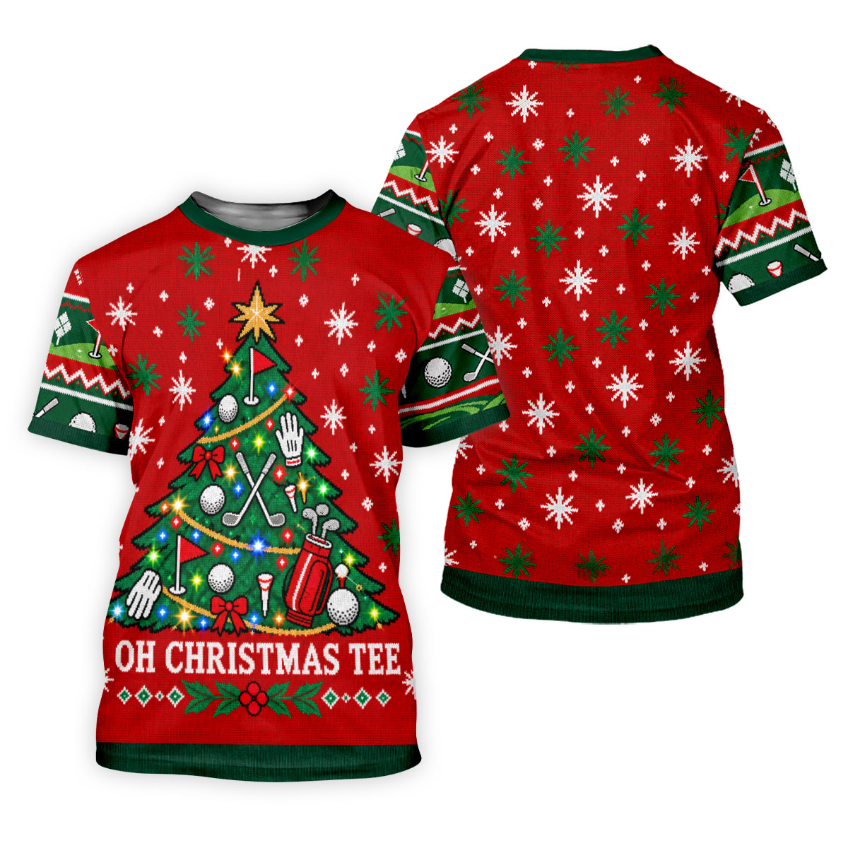 Oh Christmas Tee Golf Tree Golf Shirt, Golf Shirts For Women, Golf Gifts For Women