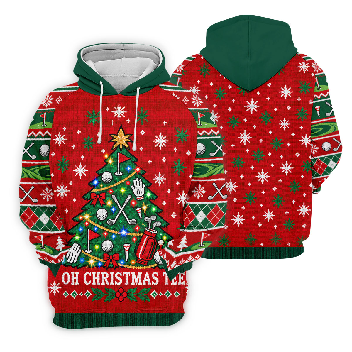 Oh Christmas Tee Golf Tree Golf Shirt, Golf Shirts For Women, Golf Gifts For Women