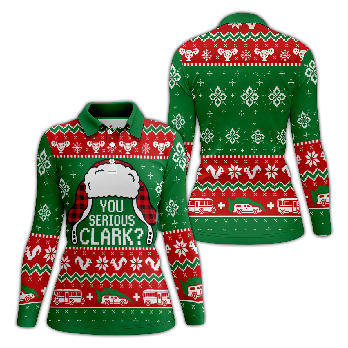 Christmas You Serious Clark Golf Shirt, Womens Golf Apparel, Womens Golf Clothing
