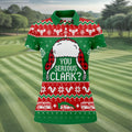 Christmas You Serious Clark Golf Shirt, Womens Golf Apparel, Womens Golf Clothing