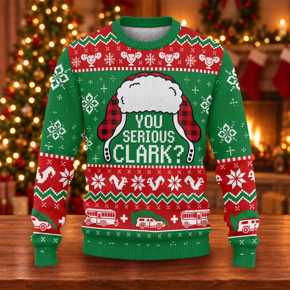 Christmas You Serious Clark Ugly Sweater, Ugly Sweater Party, Holiday Party Sweater