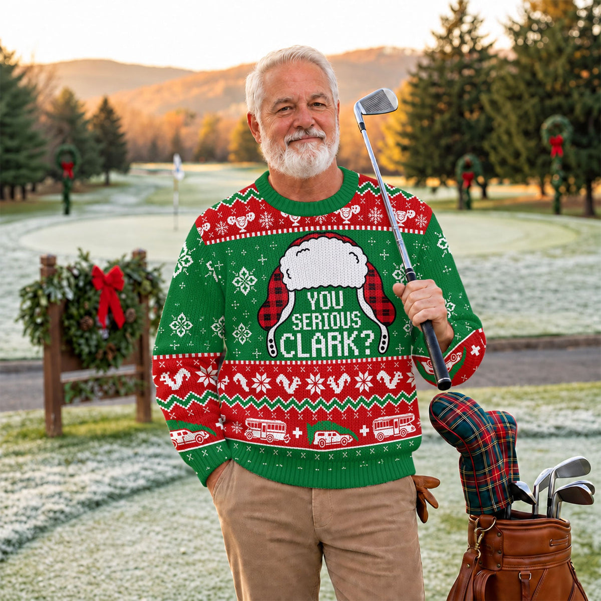 Christmas You Serious Clark Ugly Sweater, Ugly Sweater Party, Holiday Party Sweater