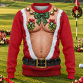 Muscle Santa Suit Ugly Christmas Sweater - view 1