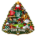 Custom Name Number Year Golf Tree Acrylic Ornament, Christmas Ornaments, Golfer Gifts