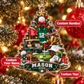 Custom Name Number Year Golf Tree Acrylic Ornament, Christmas Ornaments, Golfer Gifts