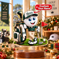 Custom Name Golf Ball Caddie Acrylic Ornament, Christmas Ornaments, Christmas Gifts