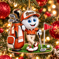 Custom Name Golf Ball Caddie Acrylic Ornament, Christmas Ornaments, Christmas Gifts