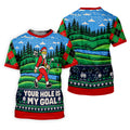 Christmas Your Hole Is My Goal Golf Shirt, Mens Golf Polo, Mens Holiday Golf Shirts