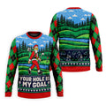 Christmas Your Hole Is My Goal Golf Shirt, Mens Golf Polo, Mens Holiday Golf Shirts