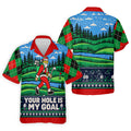Christmas Your Hole Is My Goal Golf Shirt, Mens Golf Polo, Mens Holiday Golf Shirts