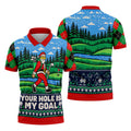 Christmas Your Hole Is My Goal Golf Shirt, Mens Golf Polo, Mens Holiday Golf Shirts