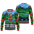 Christmas Your Hole Is My Goal Golf Shirt, Mens Golf Polo, Mens Holiday Golf Shirts