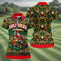 Christmas Golf Sucks Santa Cart Golf Shirt, Womens Golf Tops, Ladies Golf Shirts