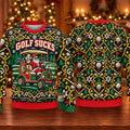 Christmas Golf Sucks Santa Cart Ugly Sweater, Ugly Sweater Party, Christmas Golf Gift
