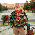 Christmas Golf Sucks Santa Cart Ugly Sweater, Ugly Sweater Party, Christmas Golf Gift