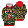 Christmas Golf Sucks Santa Cart Golf Shirt, Womens Golf Tops, Ladies Golf Shirts