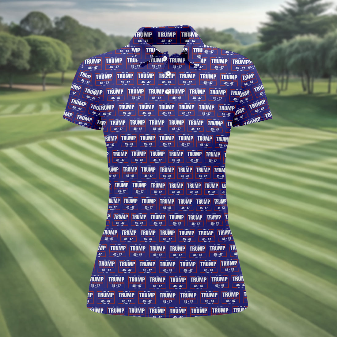 Trump 45-47 Womens Golf Tops, Unique Gift For Golfer, Ladies Golf Shirts, Women's Polo Shirt