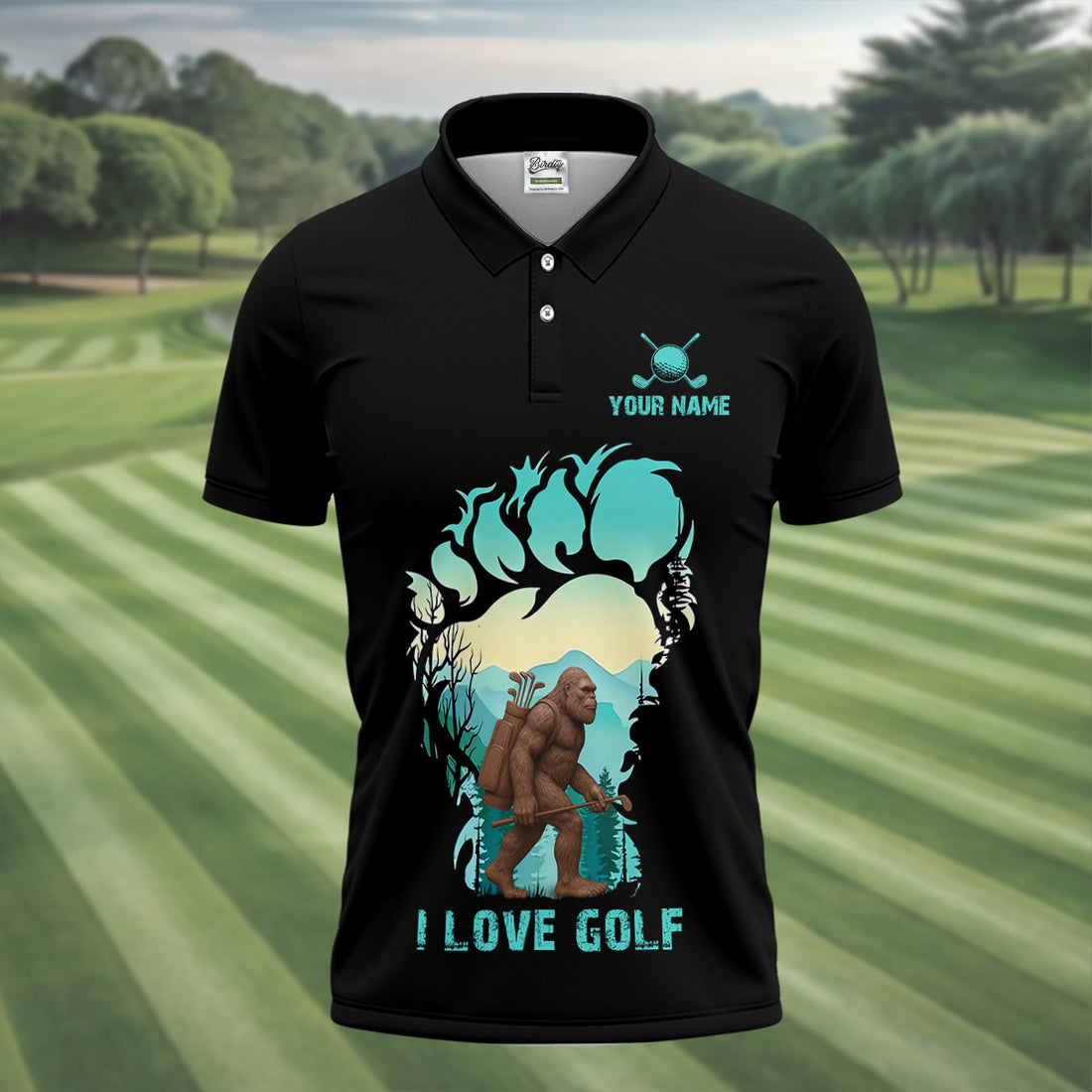 Not All Who Wander Are Lost Bigfoot Custom Golf Shirt, Polo Shirts For Men, Golfing Apparel