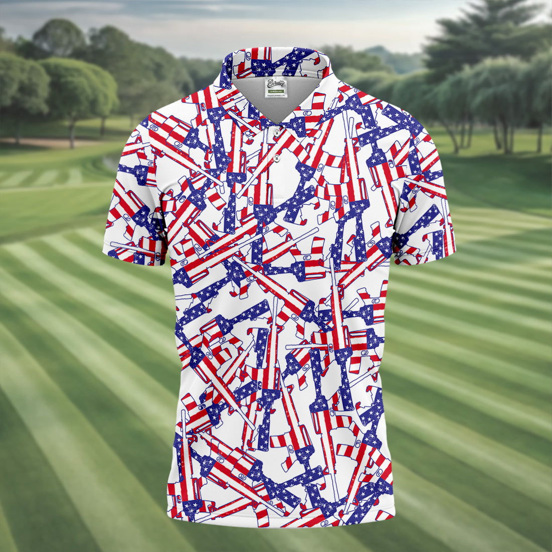 Men's Patriotic Golf Shirts, Golf Gift For Men, Golf Shirts For Men, Polo For Men