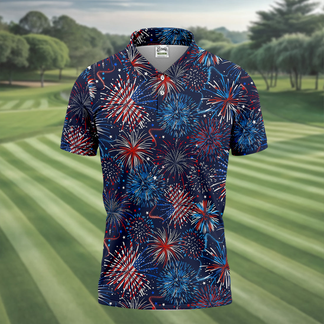 American Flag Men's Patriotic Golf Shirts, Golf Gift For Men, Golf Shirts For Men, Polo For Men