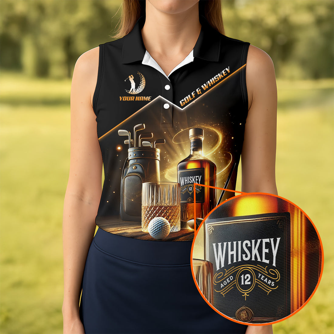 I Just Want To Drink Whiskey Play Golf And Take Naps Fun Womens Golf Shirts, Ladies Golf Shirts