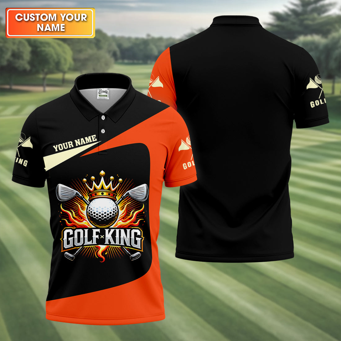Golf King Custom Golf Polos, Mens Golf Polo Shirts, Cool Golf Gift, Polo For Men, Golfing Apparel