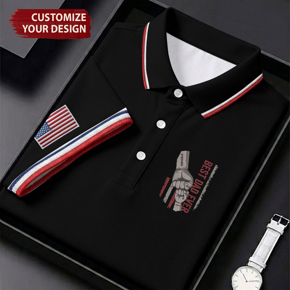 Best Dad Ever Father's Day Golf Shirt, Golf Gift For Dad, Golf Shirts For Men