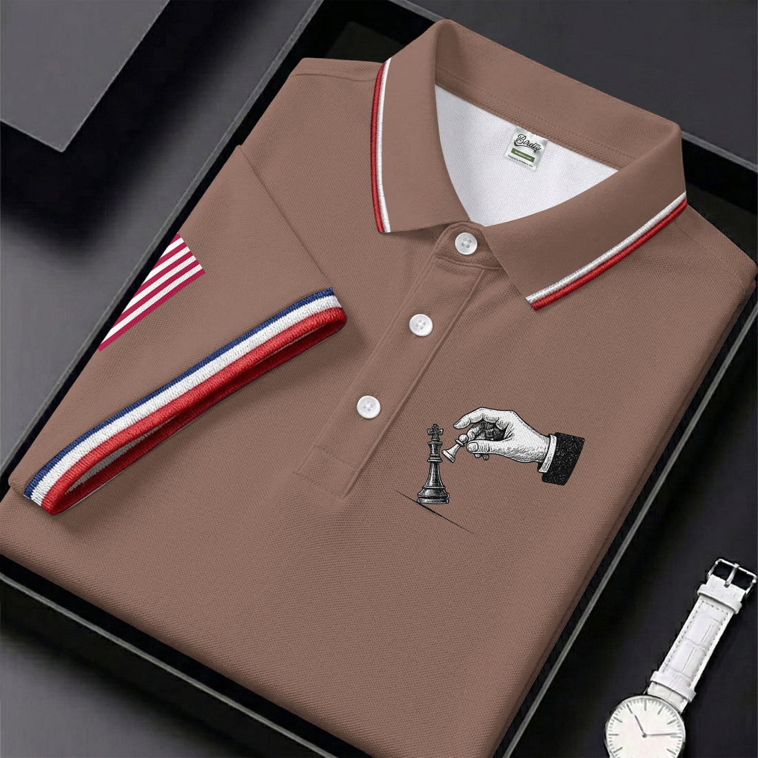 Protest Checkmate Chess 250 Years Patriotic Golf Shirt, Golf Shirts For Men, 4th Of July Golf Shirt