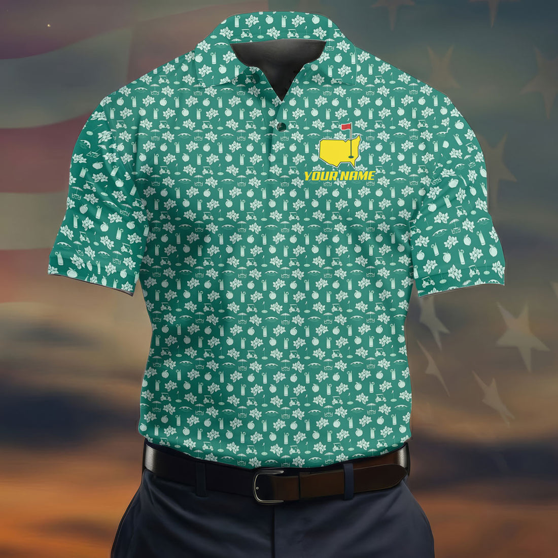 Tropical Drinks Masters Tournament Golf Shirts For Men, Performance Golf Shirt, Polo Shirts For Men