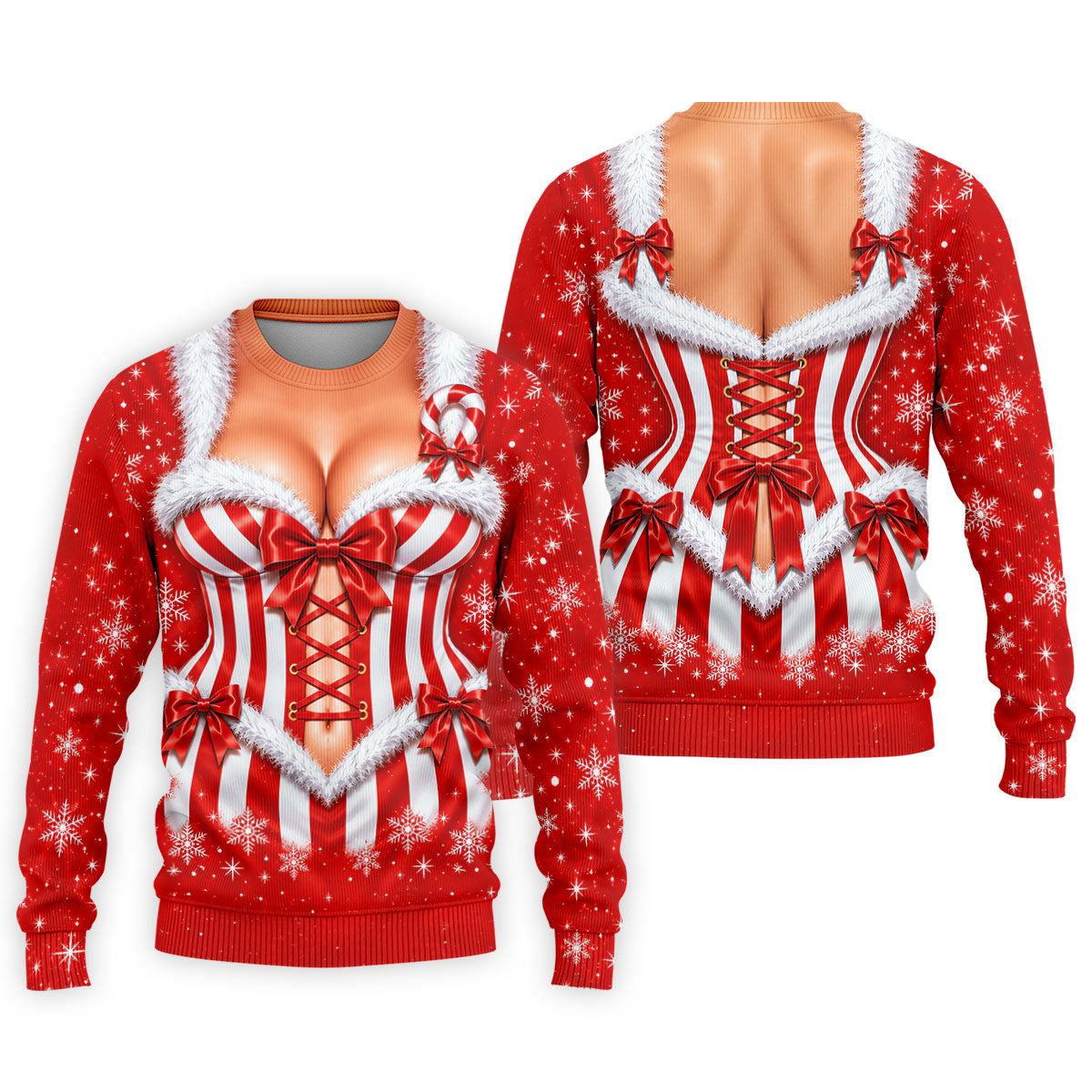 Christmas Candy Cane Corset Golf Shirt, Golf Gifts For Men, Funny Mens Golf Shirts